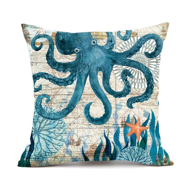 Cushion Covers Sea Turtle Printed Throw Pillow Cases - Image 10
