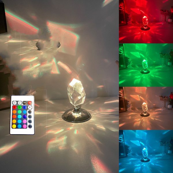 Led Crystal Night Light With Remote Control Bedroom Decor