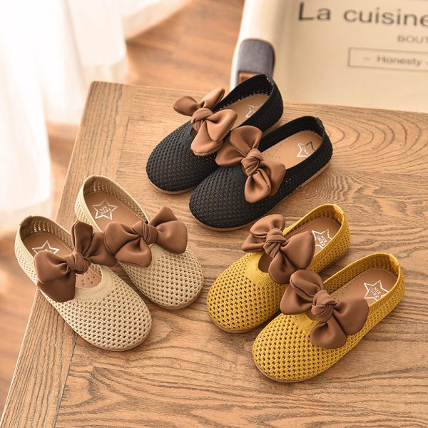 Girls Princess Sneakers Solid Color Lace - Image 4