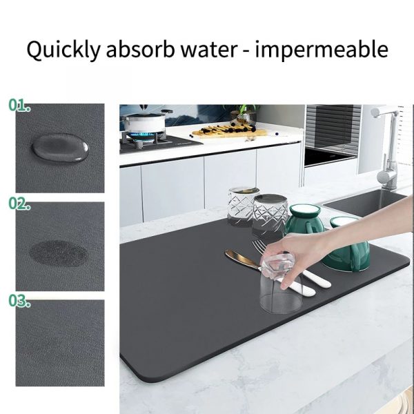 Multi-Purpose Super Absorbent Kitchen Counter Drying Mat