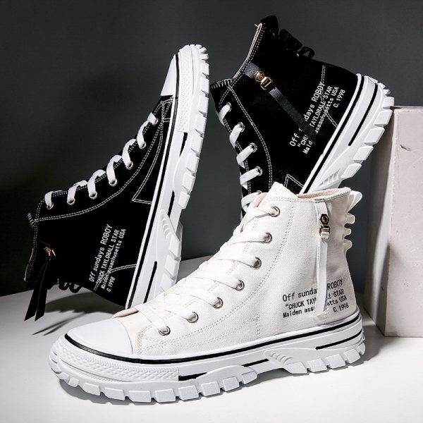 Canvas Breathable Thick Sole Board Shoes - Image 3