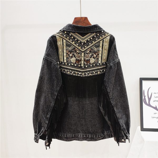 Embroidered Denim Jacket Women Loose Korean Style - Image 4