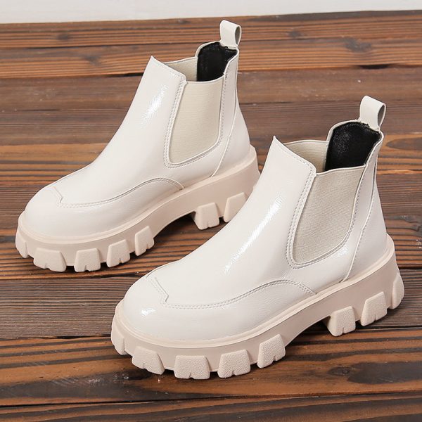 Black Leather Wedge Heel Boots – Stylish & Comfortable for Any Occasion - Image 7