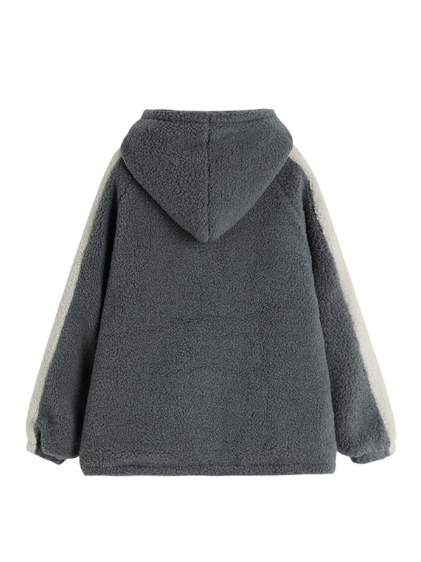 Women's Autumn And Winter Hooded Lamb Wool Coat - Image 3