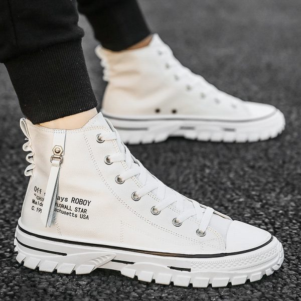 Canvas Breathable Thick Sole Board Shoes - Image 5