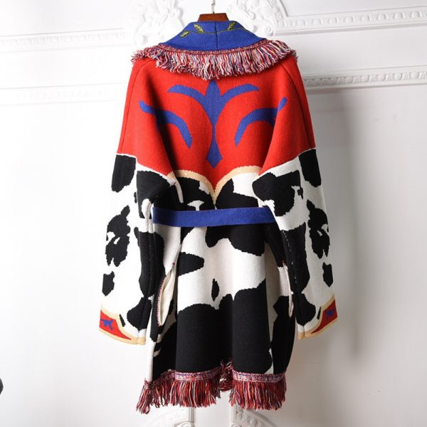 Fringed Sweater Coat Autumn And Winter Sweater Cardigan - Image 3
