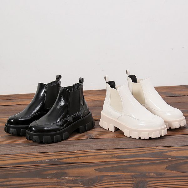 Black Leather Wedge Heel Boots – Stylish & Comfortable for Any Occasion - Image 6