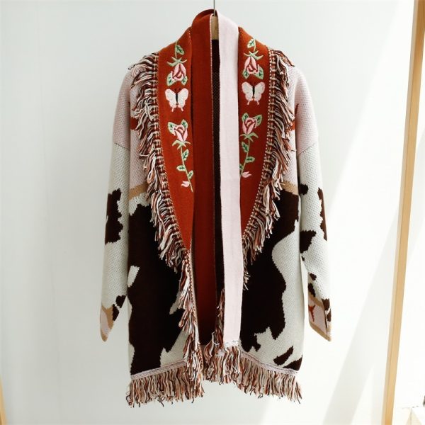 Fringed Sweater Coat Autumn And Winter Sweater Cardigan