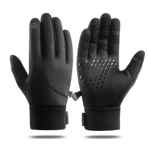 Warm And Waterproof Sports And Velvet Mountaineering Ski Gloves - Image 4