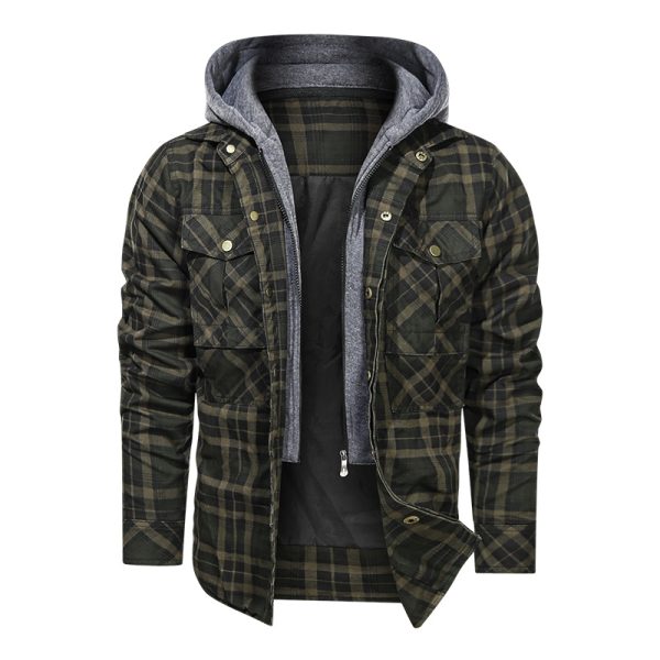 Men Warm Jacket Fleece Thick Autumn Winter Detachable Hoodies Jackets Men Slim Fit Men Clothing - Image 2
