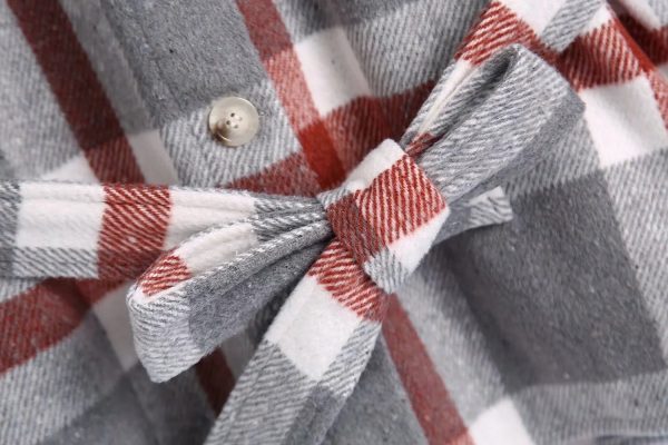Urban Casual Simple Style Large Plaid Woolen Shirt - Image 3