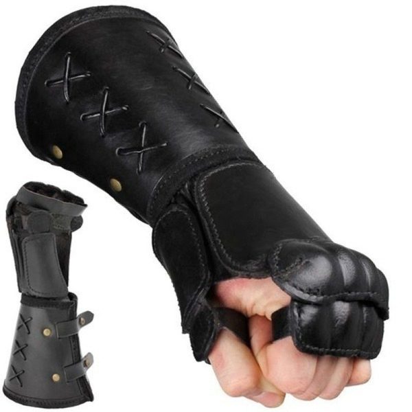 Medieval Steampunk Men's Arm Guard Boxing Gloves Retro Gauntlets - Image 2