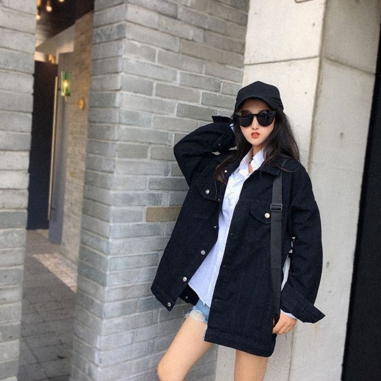 Pure Color Black Hooded Vest Women's Fashion Zipper PU