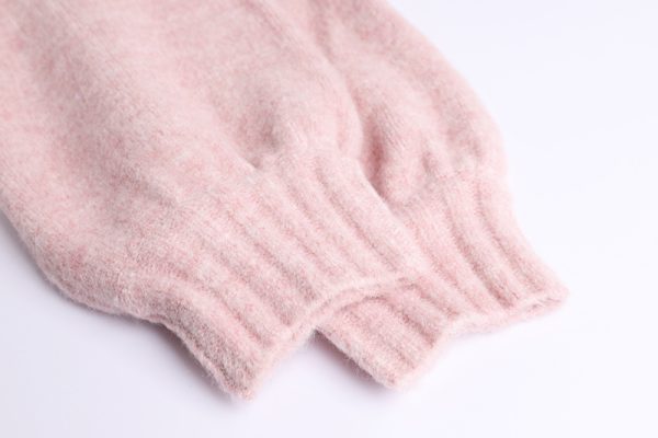 Knitted Cardigan Pink Cherry Lazy Retro Gentle Sweater - Image 2