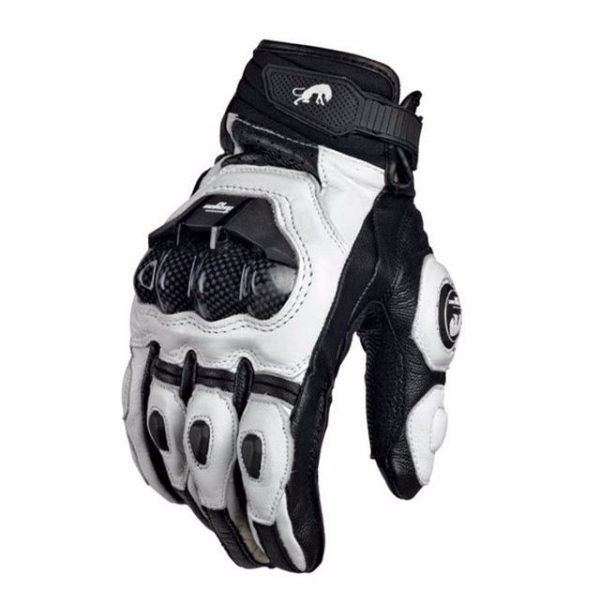 Men's plus velvet windproof leather gloves - Image 4