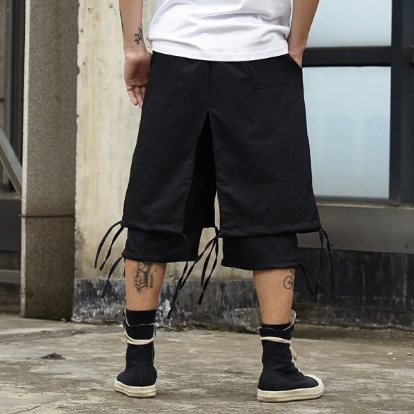 Double-layer splicing cropped pants - Image 2