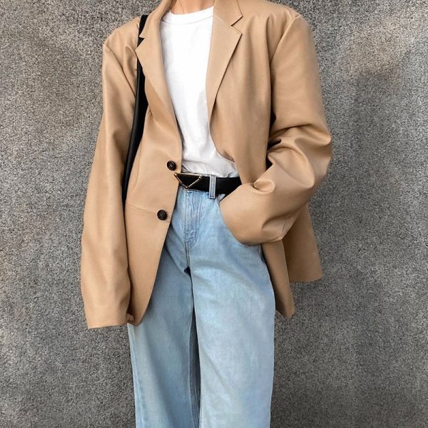European And American Fashion Loose And Thin Solid Color Casual Suit - Image 2