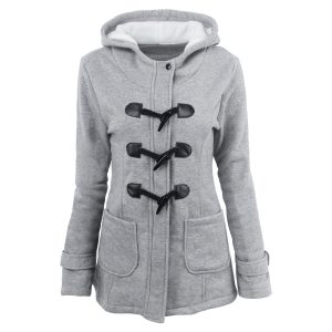 Detachable Hood Trench Coat Women's Women's Plus Size