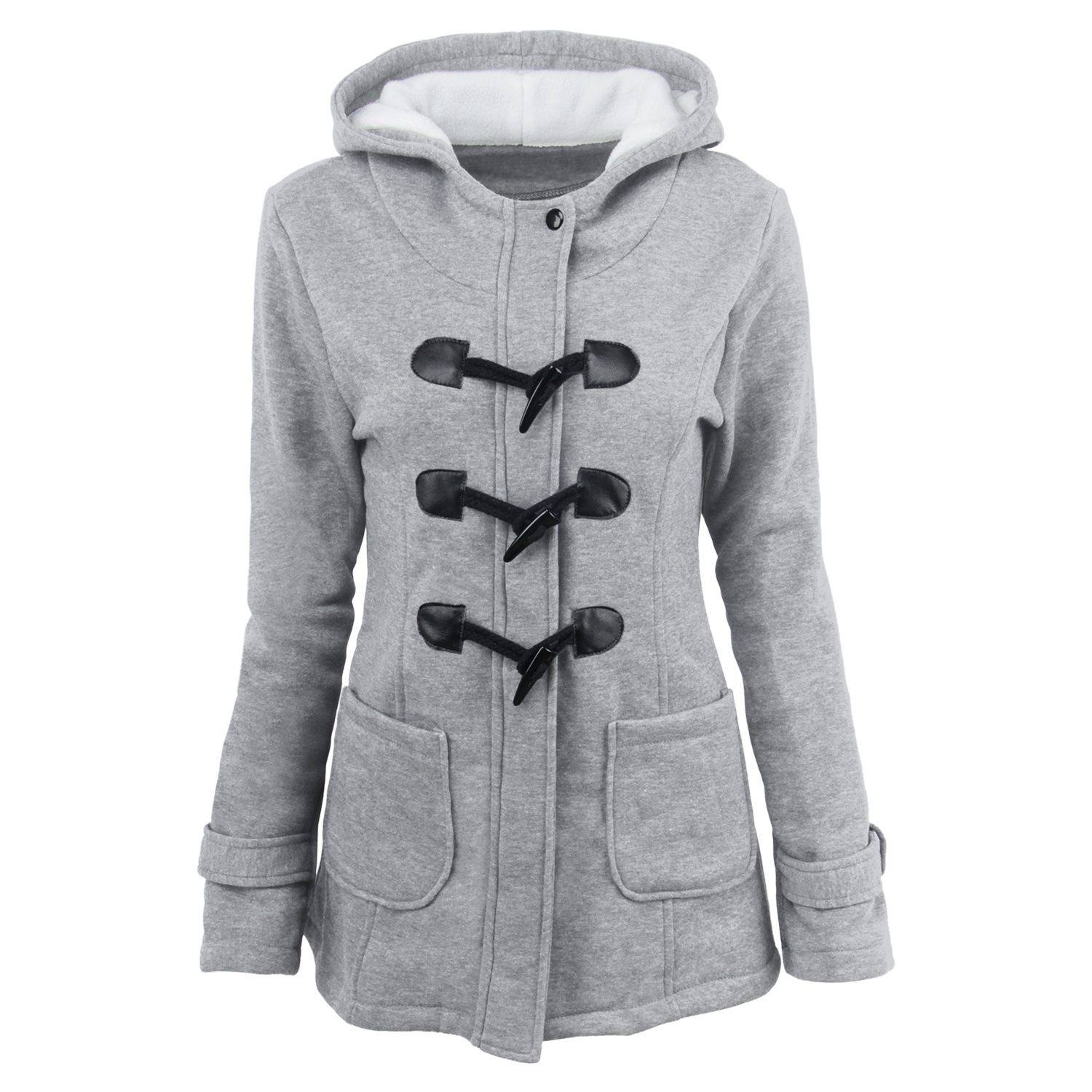 Detachable Hood Trench Coat Women's Women's Plus Size