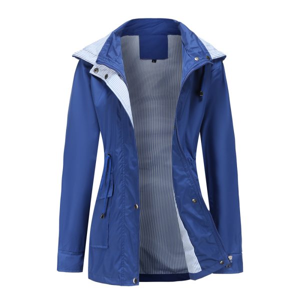 Detachable Hood Trench Coat Women's Women's Plus Size - Image 4