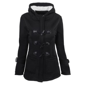 Pure Color Black Hooded Vest Women's Fashion Zipper PU