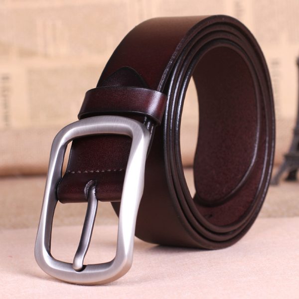 Leather belt buckle male pure leather belt young mens belt all-match middle-aged. - Image 5