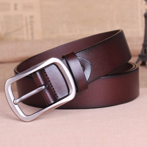 Leather belt buckle male pure leather belt young mens belt all-match middle-aged. - Image 3