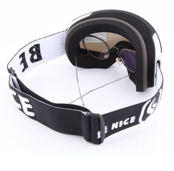 Snow Goggles with Magnetic Interchangeable Dual Layer Cylindrical Lens Anti-Fog UV Protection - Image 4