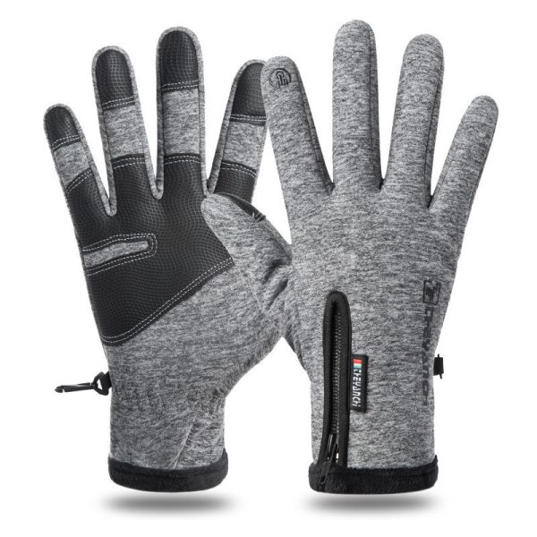 Warm And Waterproof Sports And Velvet Mountaineering Ski Gloves - Image 2