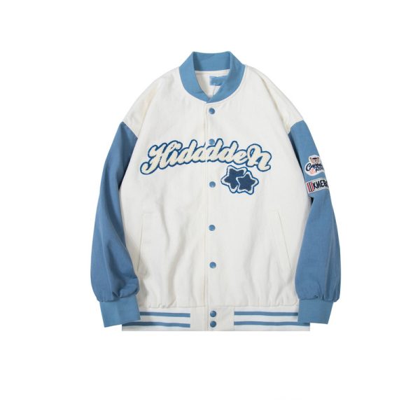 Men's American Retro Loose Stitching Jacket - Image 6