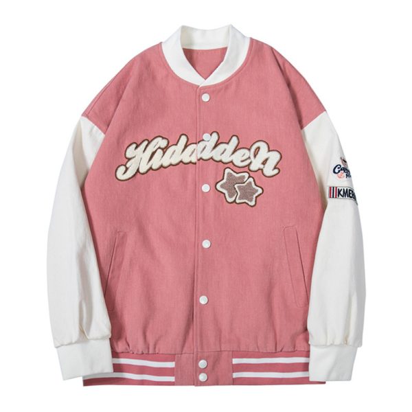 Men's American Retro Loose Stitching Jacket - Image 5