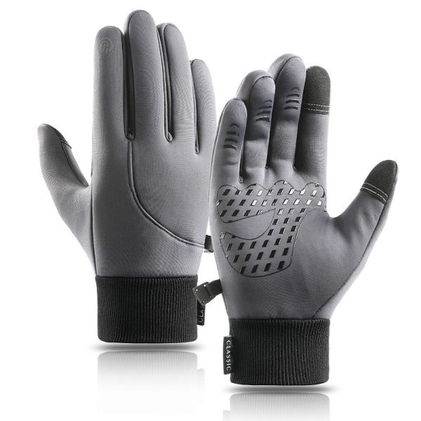 Warm And Waterproof Sports And Velvet Mountaineering Ski Gloves - Image 5
