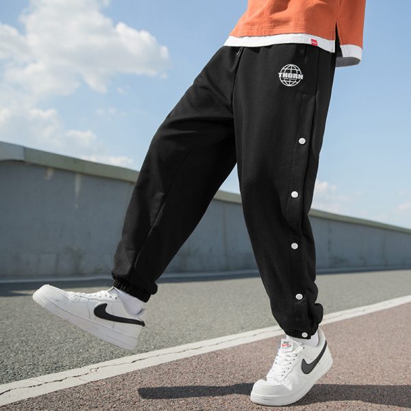 Newport Style Men's Autumn And Winter Breasted Drape Casual Men's Loose Sports Trousers - Image 3