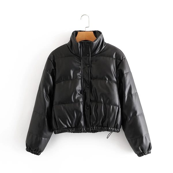 Faux leather cotton jacket - Image 5