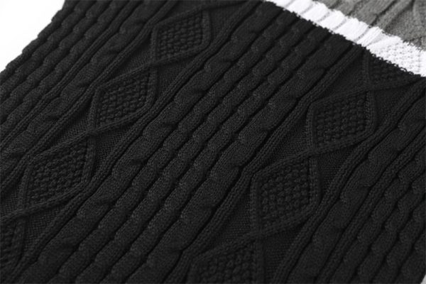 Men Casual Knitted Soft Cotton Sweaters Pullover Men Winter New Fashion Striped O-Neck Sweater - Image 7