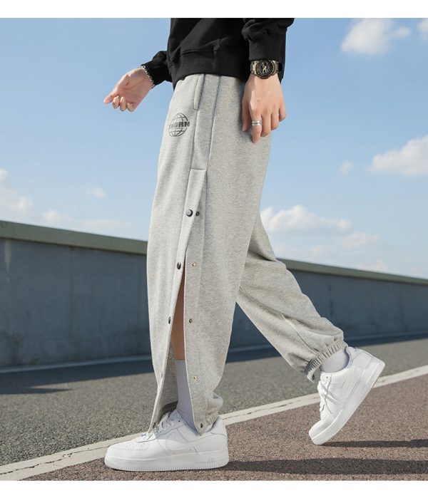 Newport Style Men's Autumn And Winter Breasted Drape Casual Men's Loose Sports Trousers - Image 4