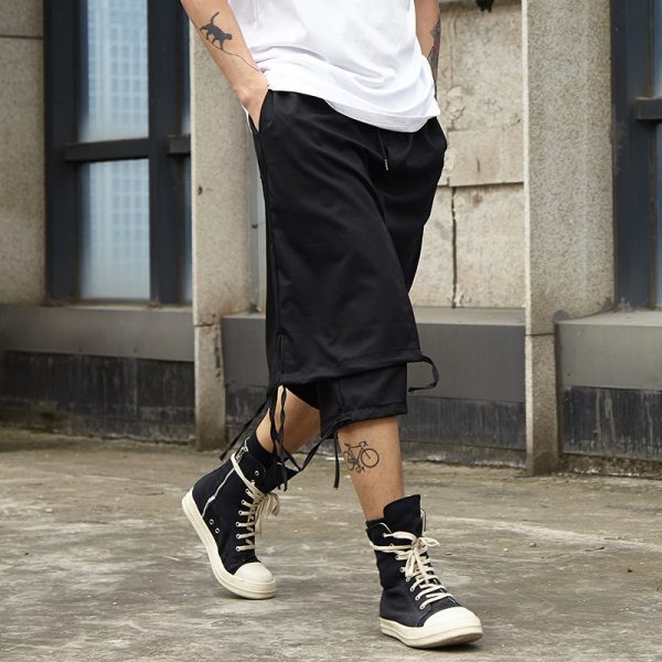 Double-layer splicing cropped pants - Image 4