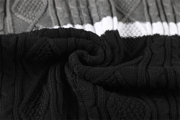 Men Casual Knitted Soft Cotton Sweaters Pullover Men Winter New Fashion Striped O-Neck Sweater - Image 8