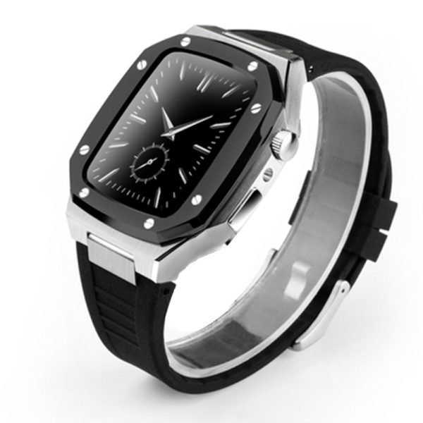 Metal Watch Case Rubber Strap Smart Watch Accessories - Image 2
