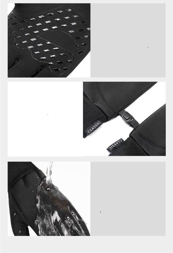 Warm And Waterproof Sports And Velvet Mountaineering Ski Gloves - Image 10