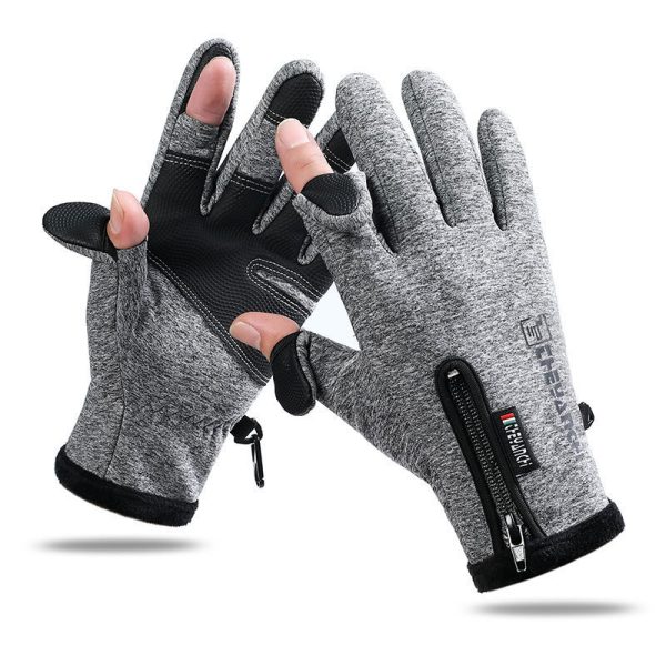 Warm And Waterproof Sports And Velvet Mountaineering Ski Gloves - Image 7