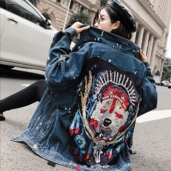 New Korean Women's Hooded Denim Short Jacket - Image 5