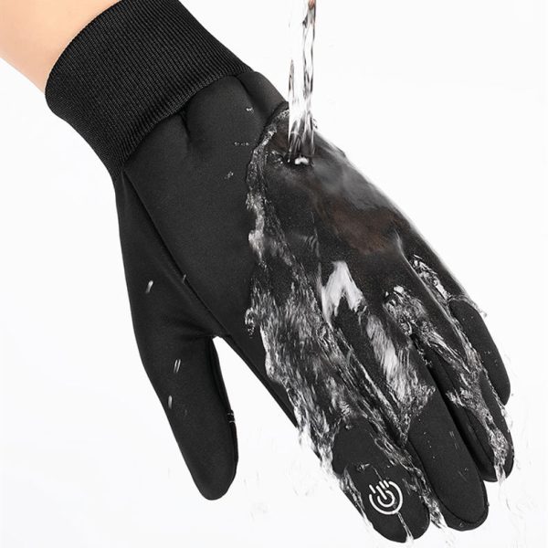 Warm And Waterproof Sports And Velvet Mountaineering Ski Gloves - Image 8