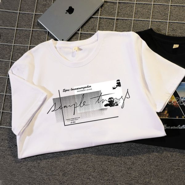 Men's Short Sleeve T Shirt Loose Cotton - Image 3