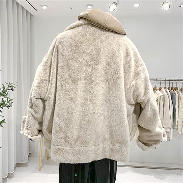 BF-style Single-breasted Two-sided Denim Jacket - Image 5
