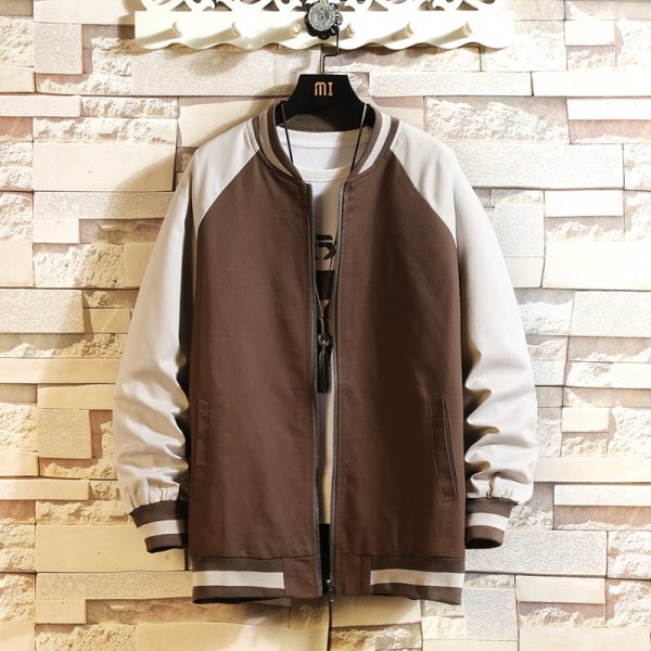 Men Fashion Casual Color Block Jacket - Image 3