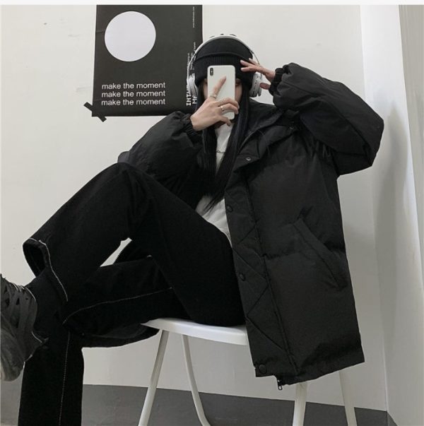 Black All-match Thick Bread Jacket - Image 5