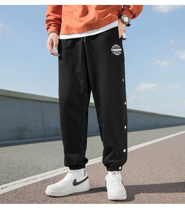 Newport Style Men's Autumn And Winter Breasted Drape Casual Men's Loose Sports Trousers - Image 5