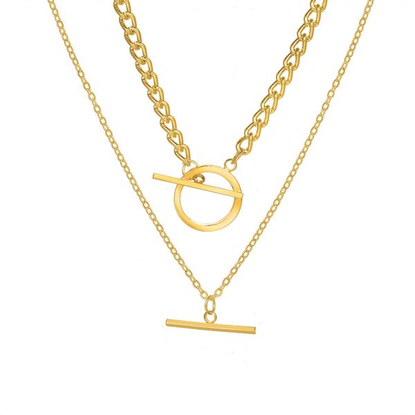 Necklace Double OT Chain Necklace Pendant Necklace - Image 7