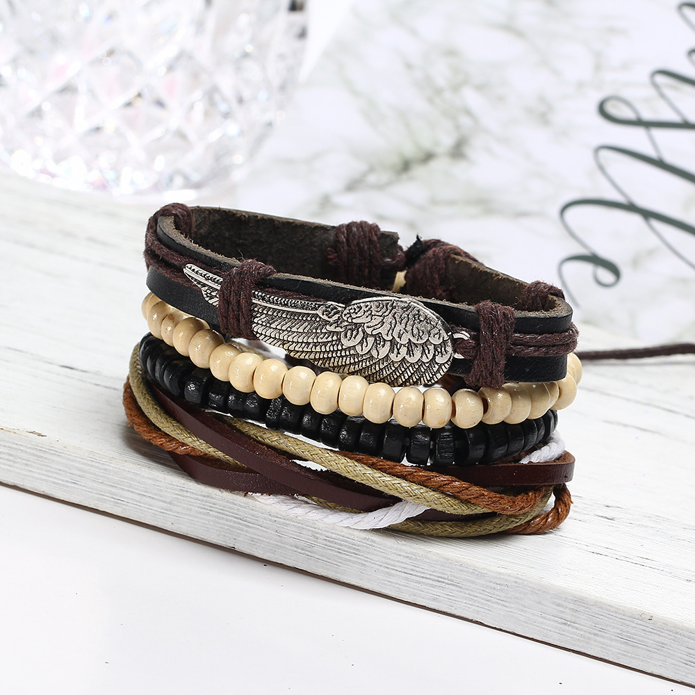 Agate beaded multi-layer bracelet